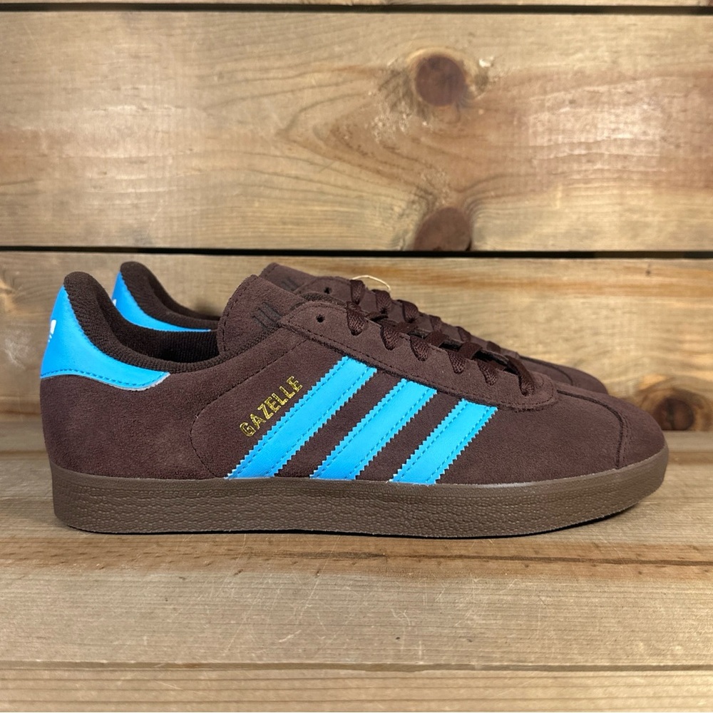NEW MENS SIZES - Adidas Gazelle “Shadow Brown Sky Rush” Low Top Sneakers JH5392